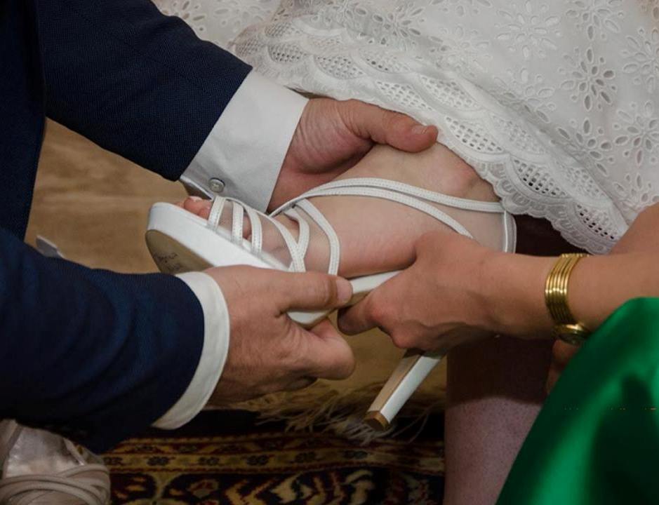Lou bridal sandals Opaline